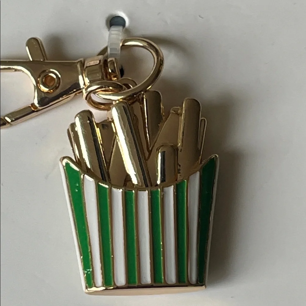 NWT Kate Spade French Fry Bag Charm Keychain